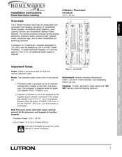 Lutron Homeworks 4 Serie Installationsanweisungen