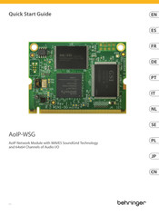 Behringer AoIP-WSG Schnellstartanleitung