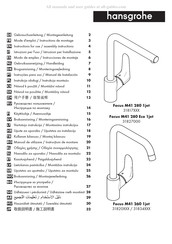 HANSGROHE Focus M41 260 1jet 31820-Serie Gebrauchsanleitung, Montageanleitung