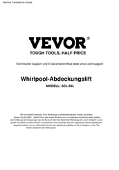 VEVOR SCL-05L Bedienungsanleitung