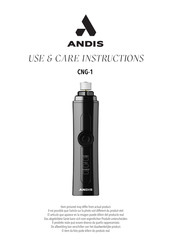 Andis CNG-1 Bedienungs- Und Pflegeanleitung