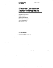 Sony ECM-MS957 Bedienungsanleitung