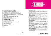 SHOEI Hornet ADV Gebrauchsanleitung