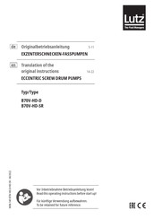 lutz B70V-HD-D Originalbetriebsanleitung