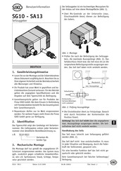 Siko SG10 Benutzerinformation