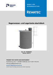 PREMIER TECH Rewatec RWOS7500 Einbau- Und Betriebsanleitung