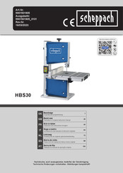 Scheppach HBS30 Original Bedienungsanleitung