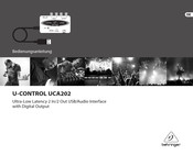 Behringer U-Control UCA202 Bedienungsanleitung