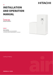 Hitachi YUTAKI S80 RWH-6.0VNFWE Installations- Und Bedienungsanleitung