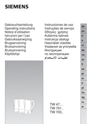 Siemens TW 47 Serie Gebrauchsanleitung