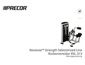 Precor Resolute Strength Selectorized Line RSL 313 Montageanleitung
