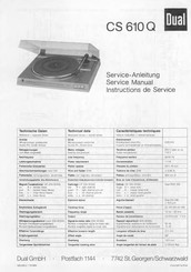 Dual CS 610 Q Serviceanleitung