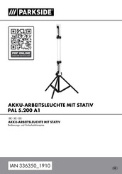 Parkside 336350 1910 Bedienungs- Und Sicherheitshinweise