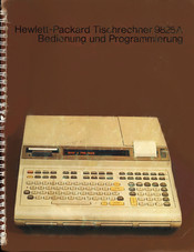 HP 9825A Einführung In Bedienung Und Programmierung