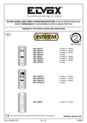 Elvox 89F3/T Handbuch Für Installation