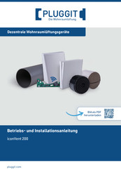 Pluggit iconVent 200 Betriebs Und Installationsanleitung