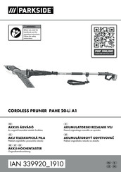 Parkside PAHE 20-Li A1 Originalbetriebsanleitung