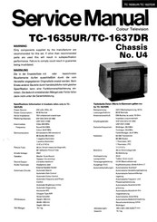 Panasonic TC-1635UR Serviceanleitung
