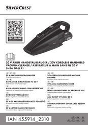 Silvercrest SHSA 20-Li A1 Originalbetriebsanleitung