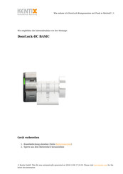 Kentix DoorLock-DC PRO Bedienungsanleitung