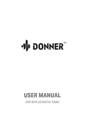 Donner DDP-80 PLUS Bedienungsanleitung