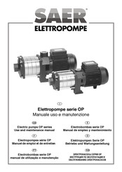 SAER Elettropompe OP100C/3 Betriebs- Und Wartungsanleitung