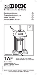 Dick TWF-15 Betriebsanleitung