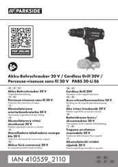 Parkside PABS 20-Li E6 Originalbetriebsanleitung