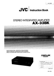 Jvc AX-33BK Bedienungsanleitung