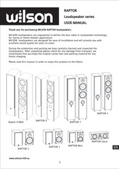 Wilson Raptor 9 MAX Bedienungsanleitung
