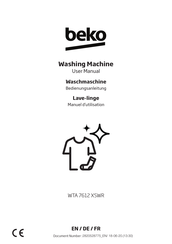 Beko WTA 7612 XSWR Bedienungsanleitung