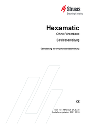 struers Hexamatic Betriebsanleitung