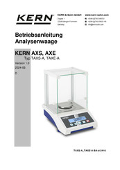 KERN AXS 100-4 Betriebsanleitung