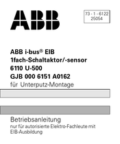 Busch-Jaeger 6110 U-500 Betriebsanleitung