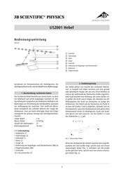 3B Scientific Physics U52001 Hebel Bedienungsanleitung