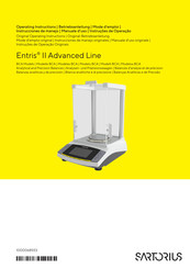 Sartorius Entris II Advanced Line BCA223-1SKR Betriebsanleitung