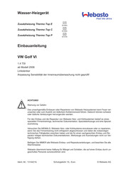 Webasto Thermo Top E Einbauanleitung