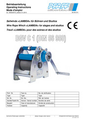 Pfaff-silberblau BGV C 1 Betriebsanleitung