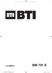 BTI BM 701 E Originalanweisungen