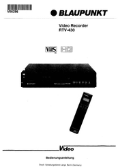 Blaupunkt RTV-430 Bedienungsanleitung