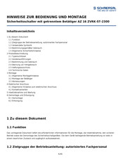 schmersal AZ 16 ZVRK-ST-2300 Bedienung Und Montage