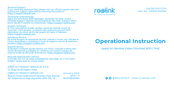 Reolink D340P Betriebsanweisung