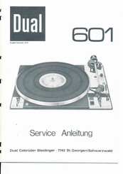 Dual 601 Serviceanleitung
