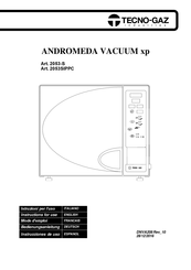 Tecno-gaz ANDROMEDA VACUUM xp Bedienungsanleitung