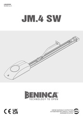 Beninca JM.4 SW Bedienungsanleitung
