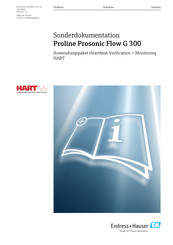 Endress+Hauser Proline Prosonic Flow G 300 Bedienungsanleitung