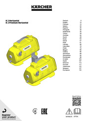 Kärcher K 2 Premium Horizontal Bedienungsanleitung