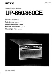 Sony UP-860 Bedienungsanleitung