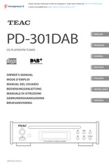 Teac PD-301DAB Bedienungsanleitung
