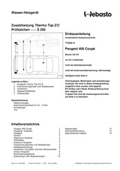 Webasto Thermo Top Z Einbauanleitung